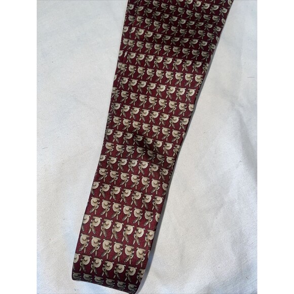Brooks Brothers Rabbit easter Mens Tie 100% Silk USA Red church vintage - Picture 6 of 7